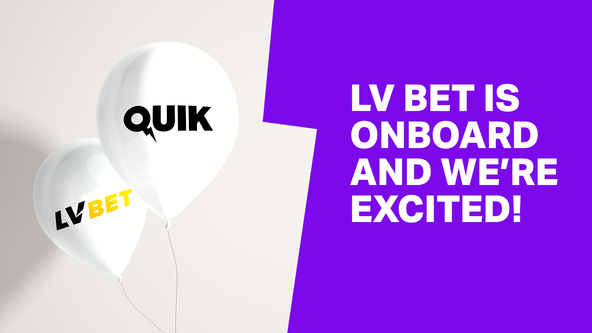 QUIK Gaming celebrate a deal with LV BET